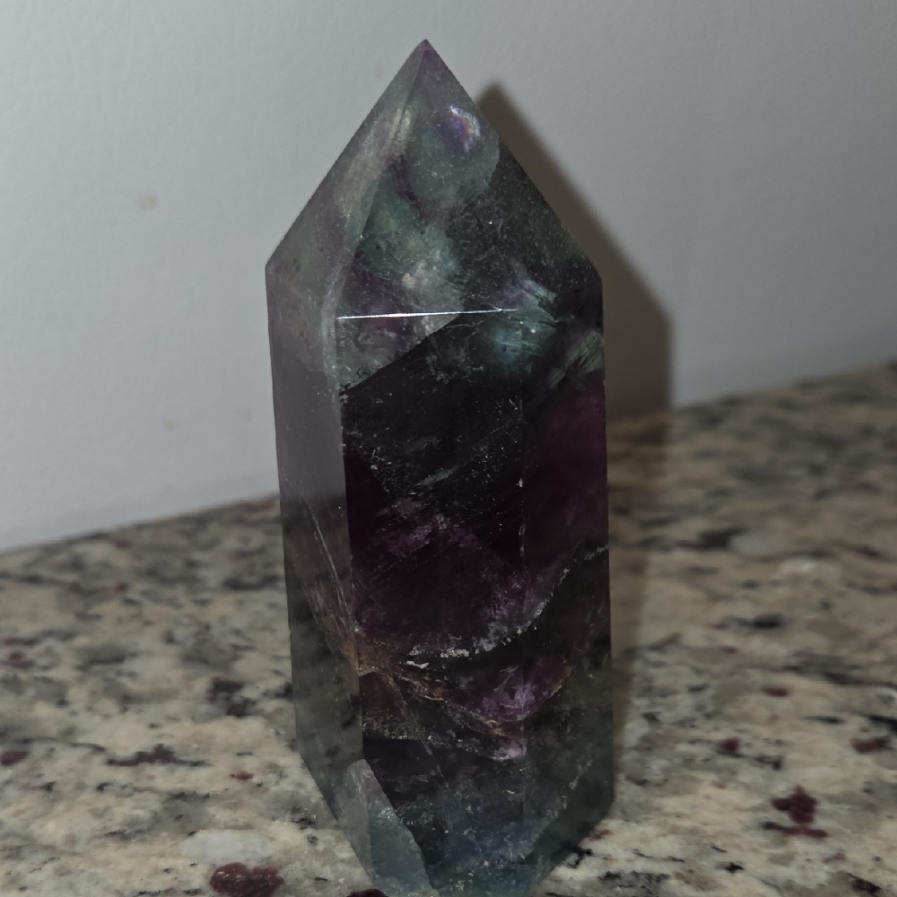 Fluorite Tower Point Quartz Crystal